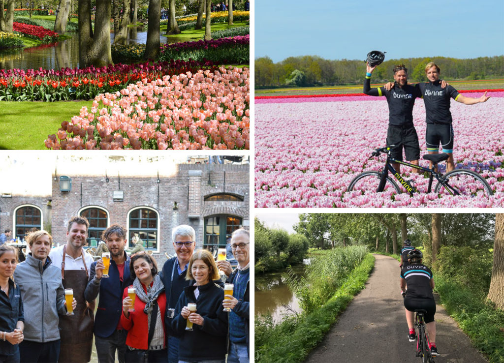 Collage of shots from DuVine's Holland Bike Tour