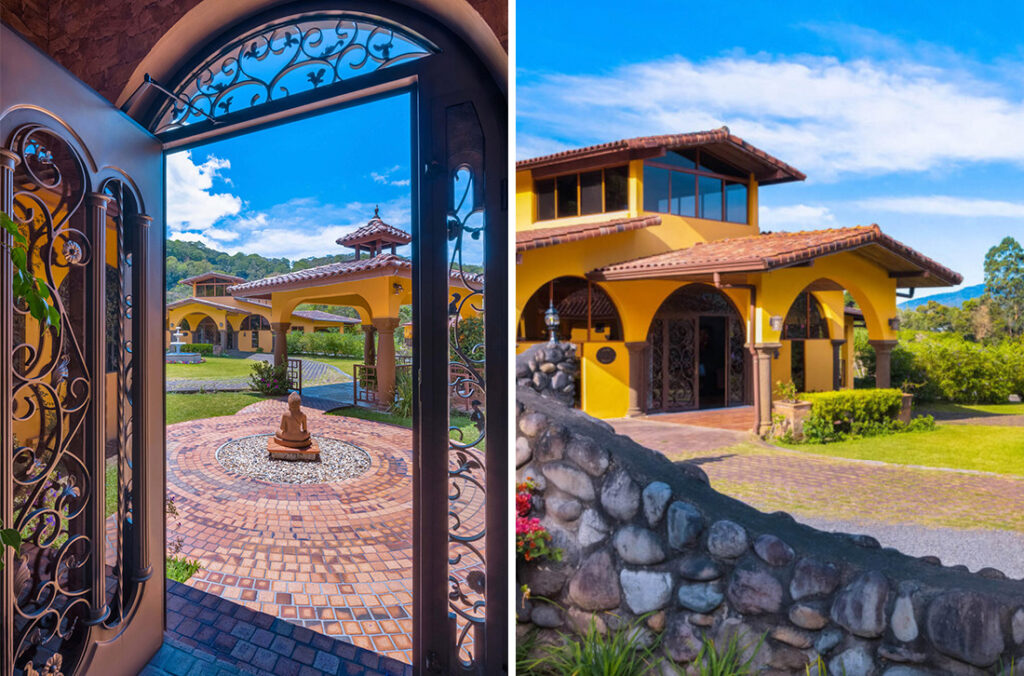 Two views of the Los Establos Boutique Resort property in Panama