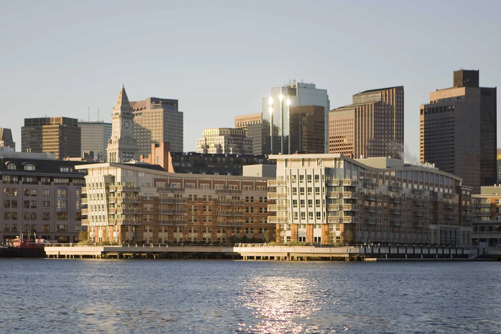 Exterior of Battery Wharf Hotel Boston Waterfront on the waterfront in Boston, Massachusetts, United States