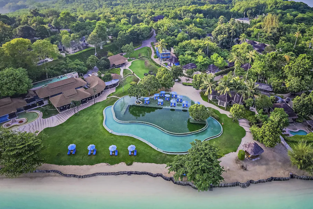 Aerial view of The Naka Island, a Luxury Collection Resort & Spa, Phuket grounds
